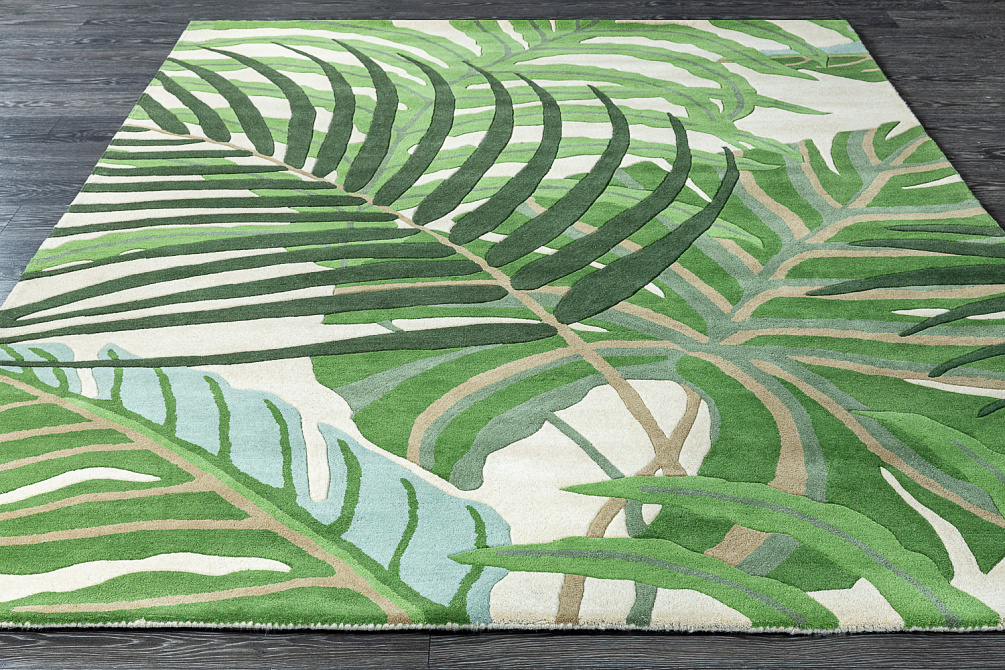 Индийский ковёр из шерсти «SANDERSON» Manila Green 46407