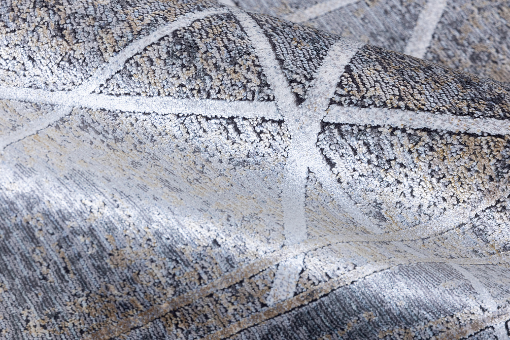 Турецкий ковёр из эвкалиптового шёлка и шёлка «SALVATORE APARTMENT» DY81C-HBDGRY-DBGE