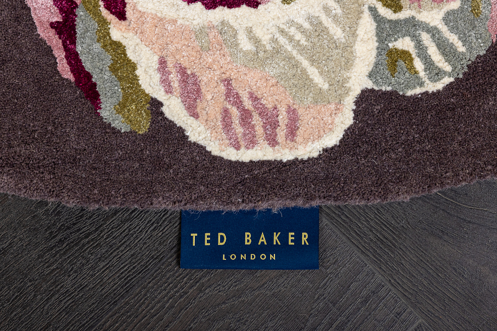 Индийский ковер из шерсти и арт-шёлка «TED BAKER» Tranquility-Aubergine 56005(Round)