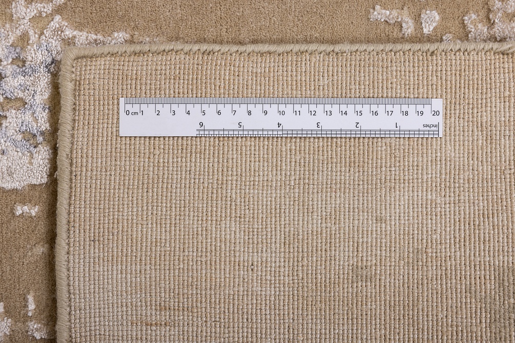 Индийский ковер из арт-шёлка и шерсти «SAN FRANCISCO» GOLD-LINES-1-BLACK