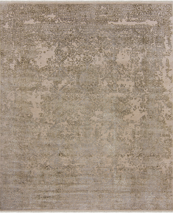 Индийский ковер из шерсти и шёлка «BURANO» WS2-BGE-GRY