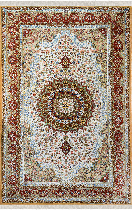 Иранский ковер из шёлка «QUM MM IR» 14-235-IR REZAEI
