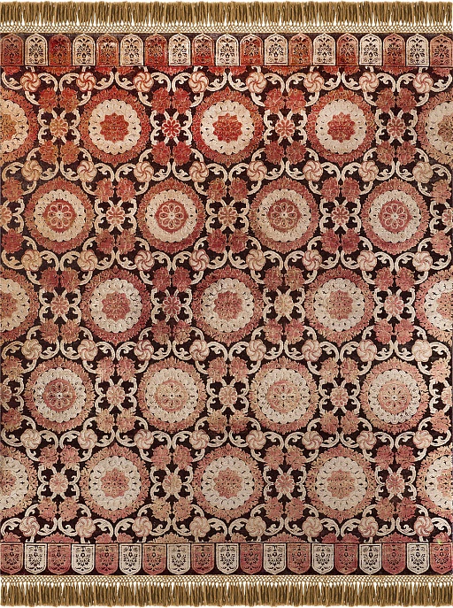 Непальский ковер из шерсти и шёлка «RUG STAR» LEOPOLD-RUSTY RED