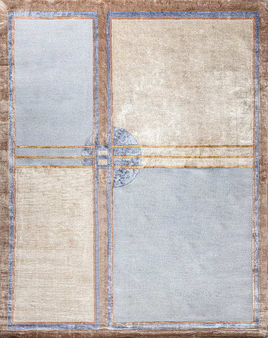 Индийский ковер из шерсти и арт-шёлка «CARTIE COLLECTION» ART DECO-1-A018