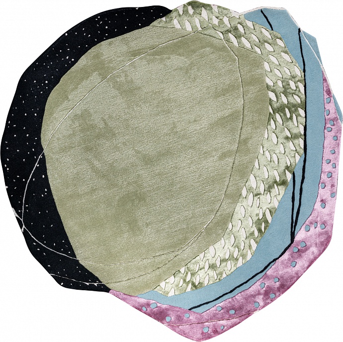 Китайский ковер из эвкалиптового шёлка и шерсти «RIVIERA» MOSS