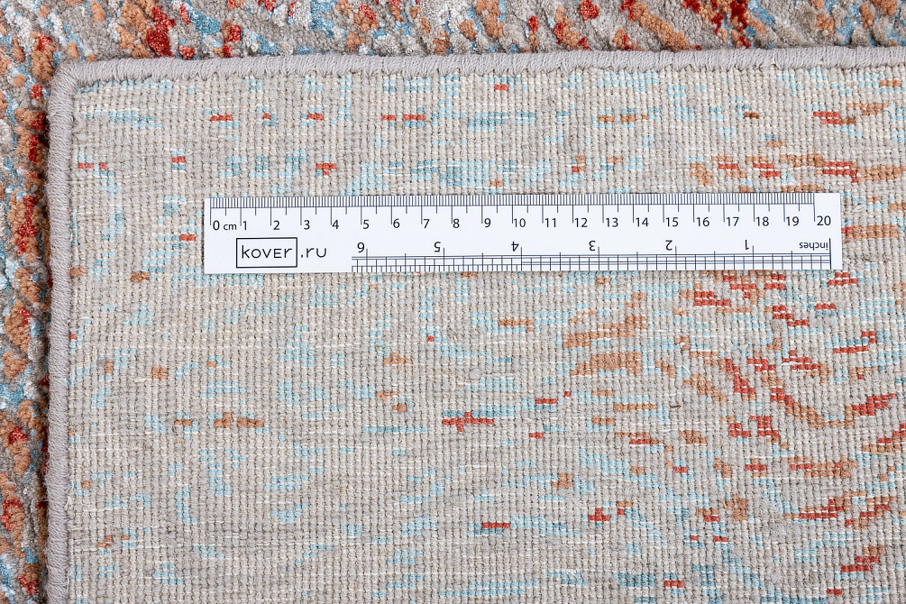 Индийский ковёр из шерсти и бамбукового шёлка «UNSTRING» SRB726-CGRAY-CTAN