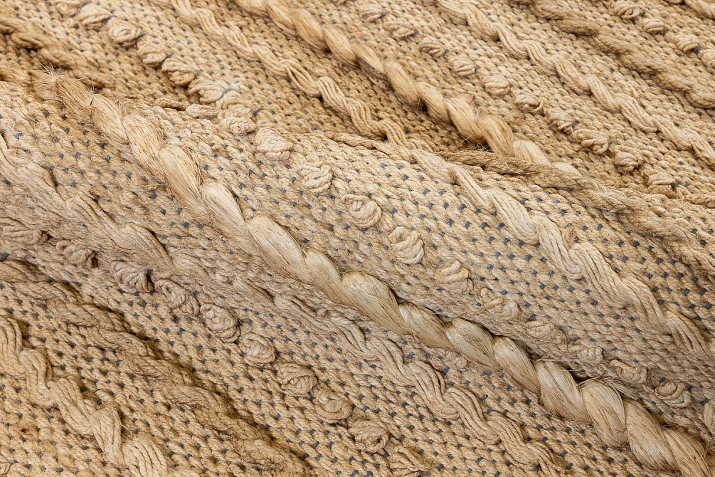Индийский ковер из джута «JUTE MODERN» CHAMPAGNE-MARINE-2(Round) 3