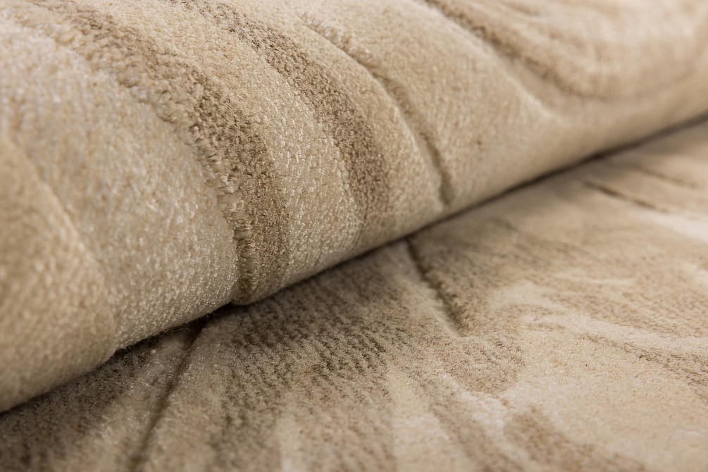 Индийский ковер из арт-шёлка и шерсти «EVEREST» 2023309-TAN