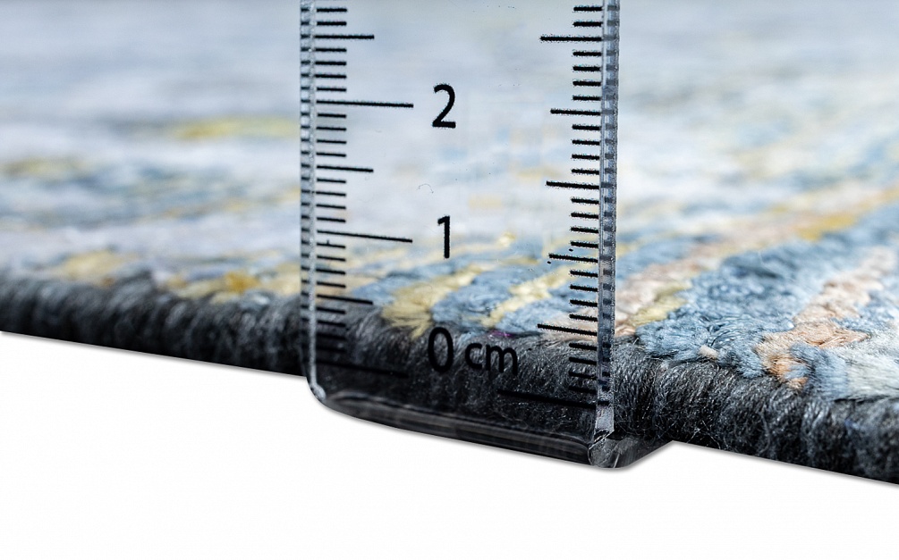 Индийский ковер из бамбукового шёлка «SILK IKAT» P26-BLU-MIX 9