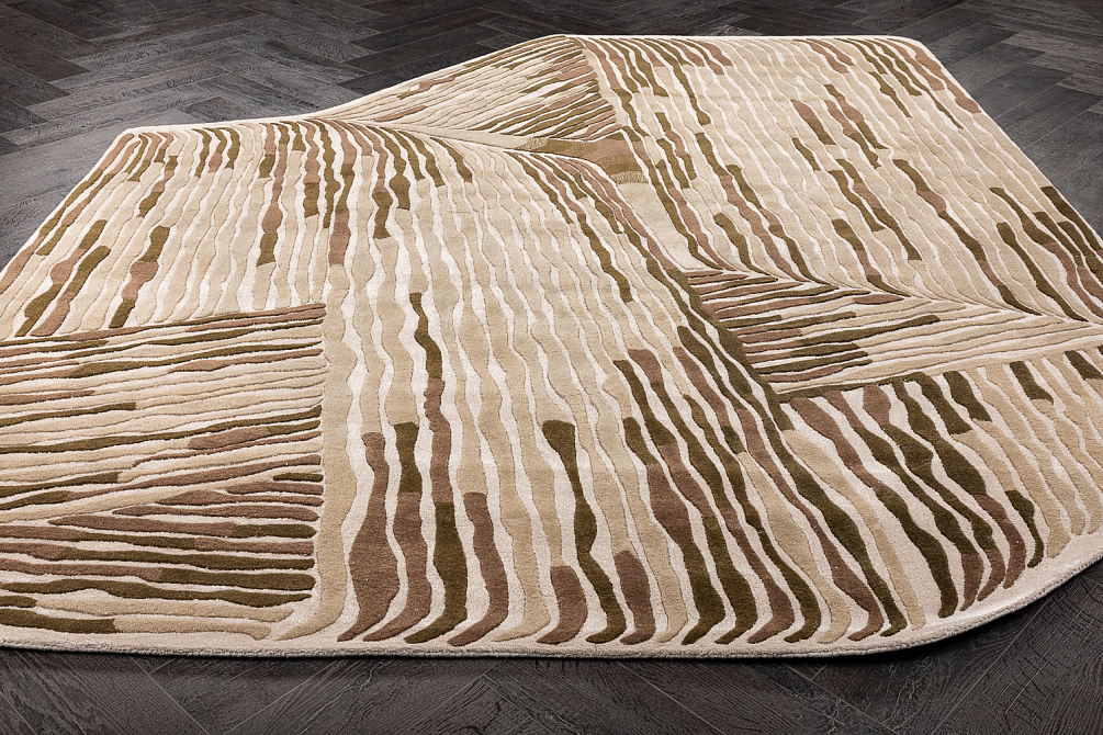 Индийский ковер из бамбукового шёлка, шерсти и хлопка «LUCIO» TOP260-AWHITE-AWHITE