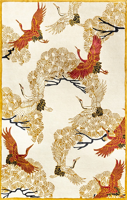Индийский ковер из шерсти и арт-шёлка «WENDY COLLECTION» CRANES IN TREES 1