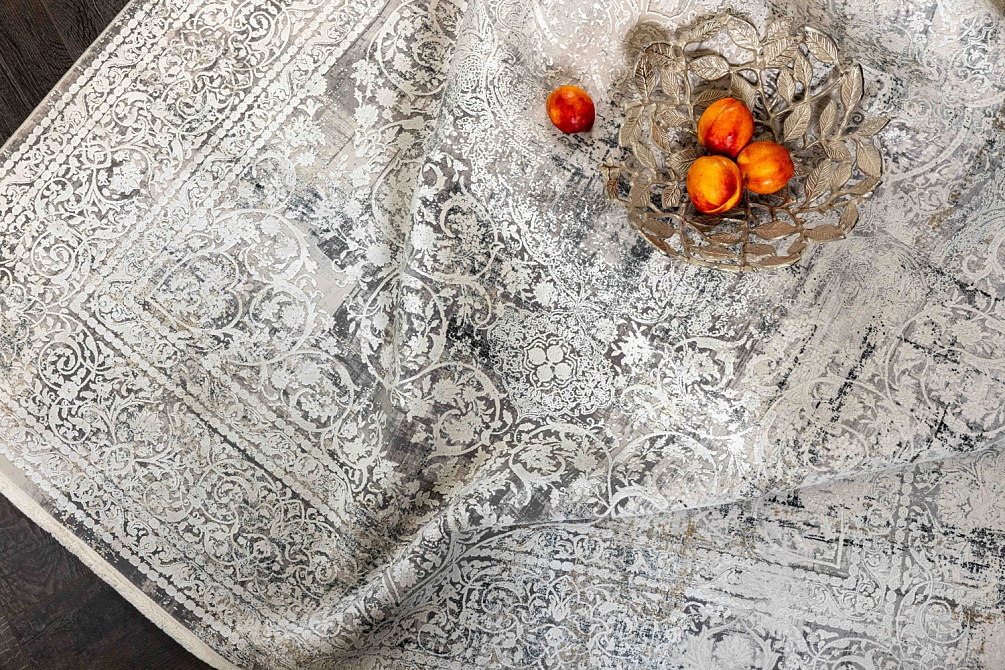 Турецкий ковер из эвкалиптового шёлка и акрила «SIRIUS» 1955-COK-GRI 5