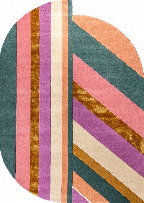 Индийский ковер из шерсти и арт-шёлка «TED BAKER» Jardin Pink 160902