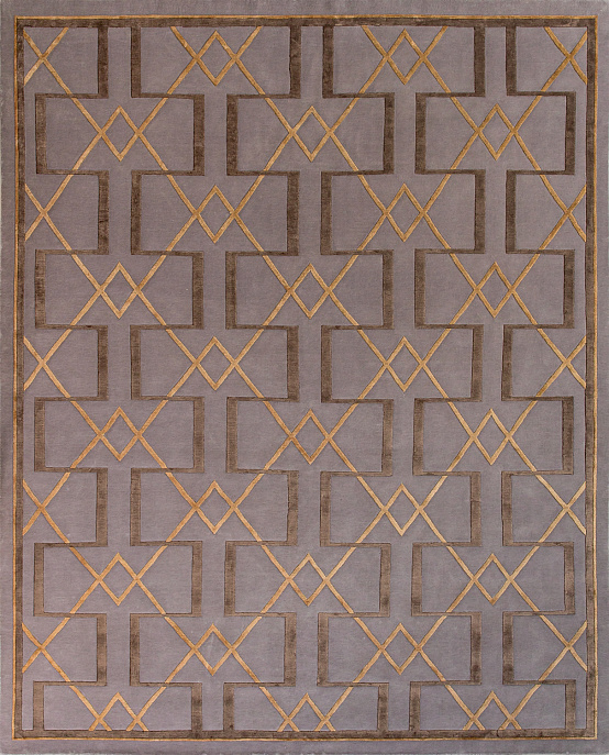 Индийский ковер из шерсти и арт-шёлка «CARTIE COLLECTION» ART DECO-7-MLT