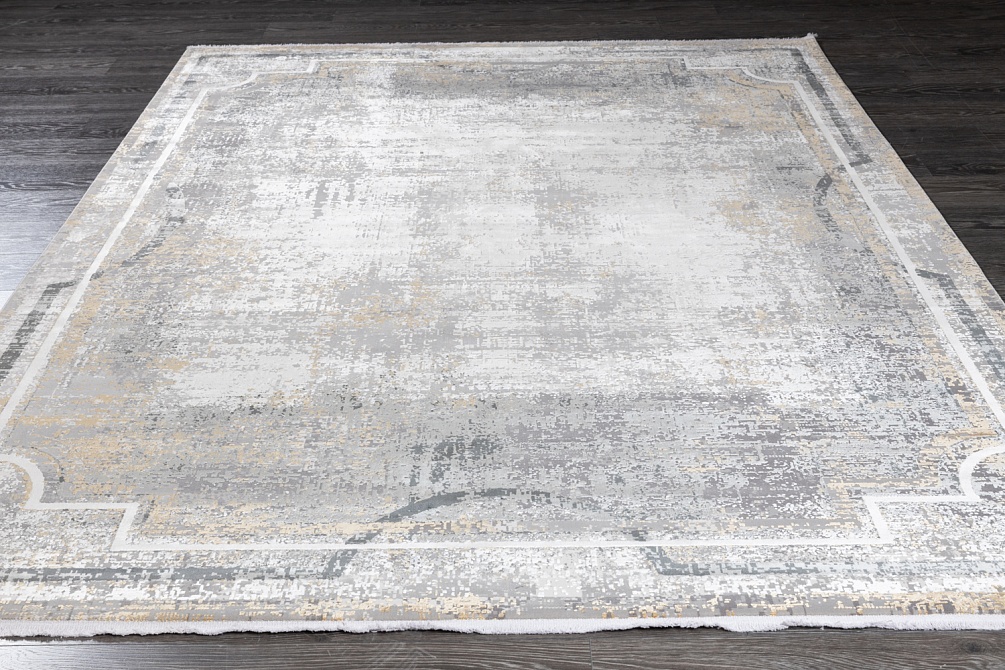 Турецкий ковер из эвкалиптового шёлка и акрила «VERSAİLLES PALACE» M460A-CREAM-DGRAY 3