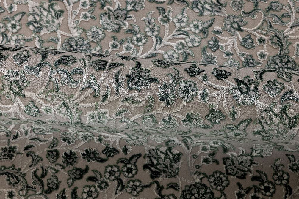 Турецкий ковер из эвкалиптового шёлка и акрила «VERSAİLLES PALACE» 6895B-CRE-GRN 4