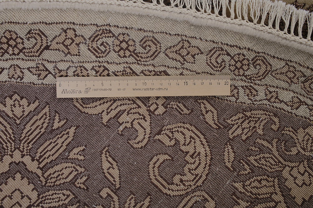 Индийский ковёр из шерсти и арт-шёлка «AGRA R» RO131-CRE-COF2(Oval)