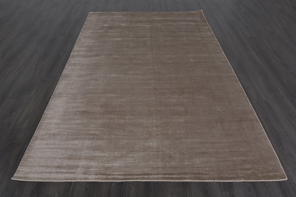 Индийский ковёр из шерсти и арт-шёлка «MURUGAN» PLAIN-TAUPE-AG06/A036