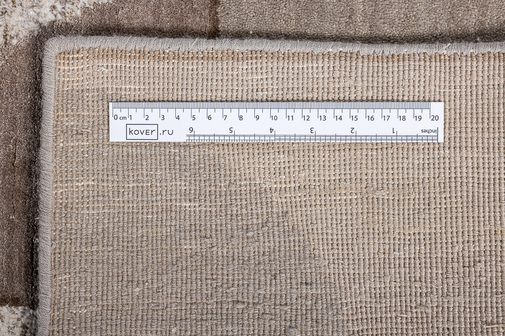 Индийский ковёр из шерсти и бамбукового шёлка «CHAOS THEORY» ESKN1001-PEB-PBLU