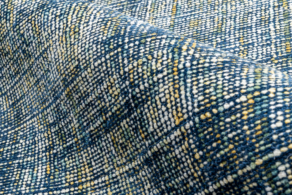 Индийский ковёр из шерсти и арт-шёлка «KONARK» 2021078-NAVY