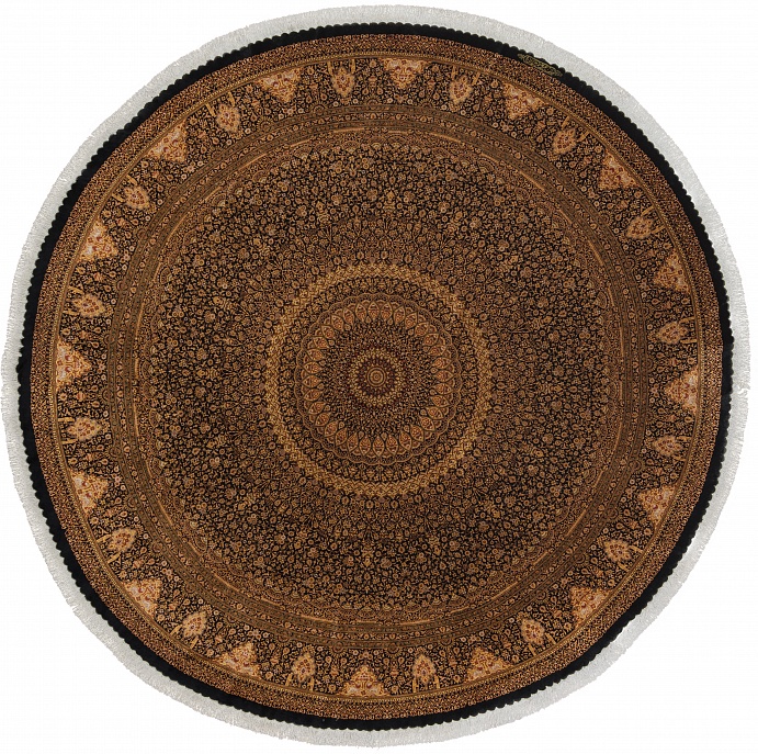 Иранский ковер из шёлка «QOM» 12-5-IR(Round) 1