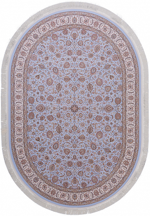 Бельгийский ковер из бамбукового шёлка «PERSIAN SILK» IS010H-LBLU-PAST(Oval)