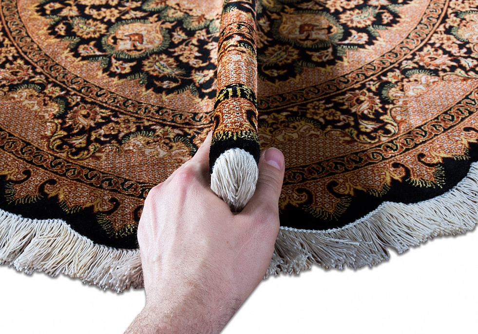 Иранский ковер из шёлка «QOM» 9-777-IR(Round) 6