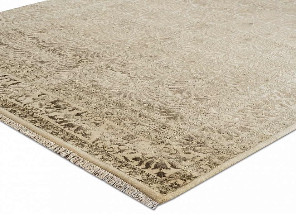 Индийский ковер из шерсти и арт-шёлка «KING OF AGRA» NO45-CRE-CRE