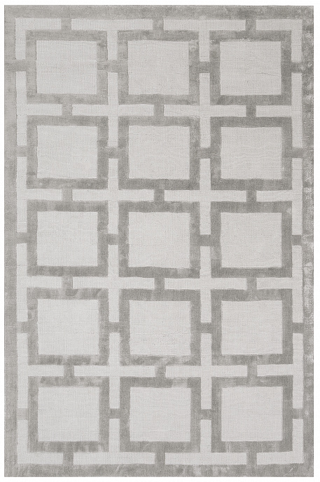 Индийский ковер из арт-шёлка «EATON RUG» SILVER