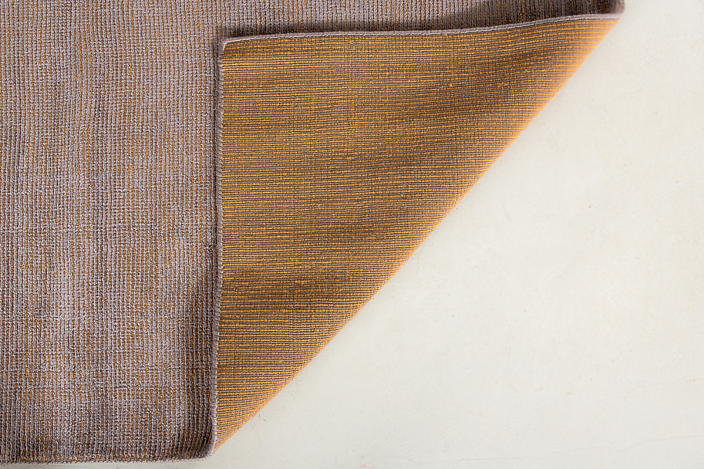 Индийский ковёр из шерсти и арт-шёлка «MURUGAN» PLAIN-BRN-RUS-D04/A032