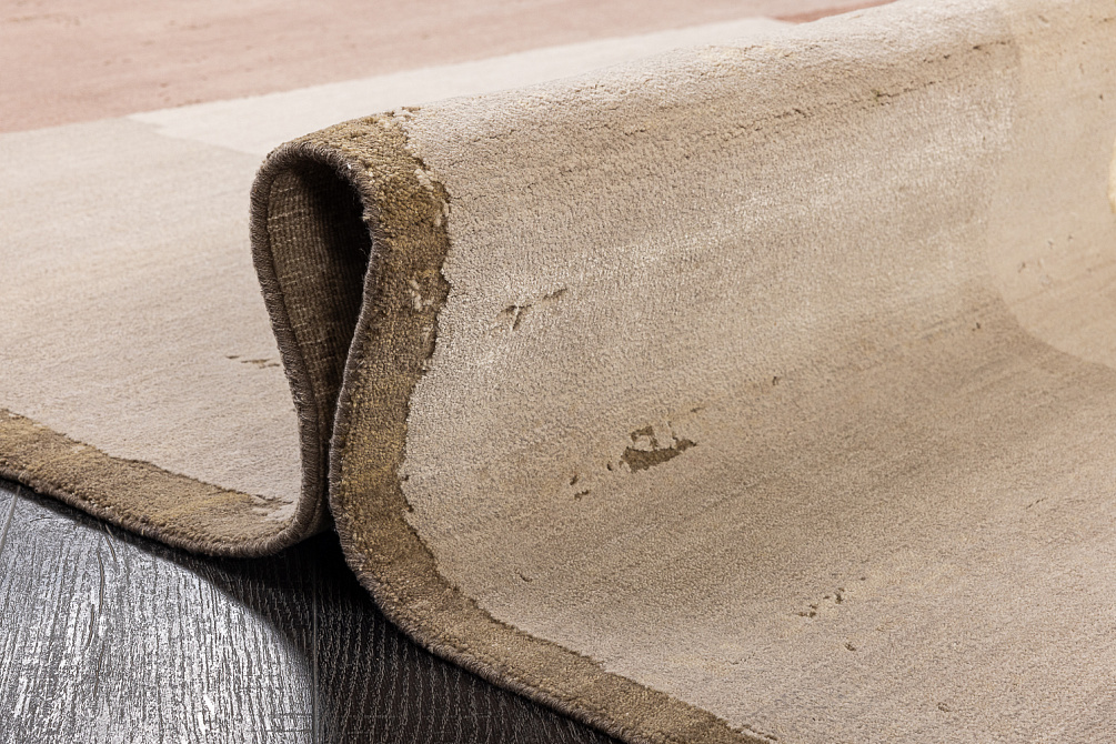 Индийский ковер из бамбукового шёлка, шерсти и хлопка «CHAOS THEORY» ESK330-FLAX-CTAN