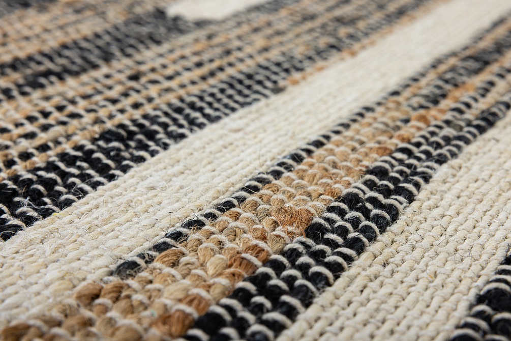 Индийский ковер из джута «JUTE» 1564-N.BLK-WHITE