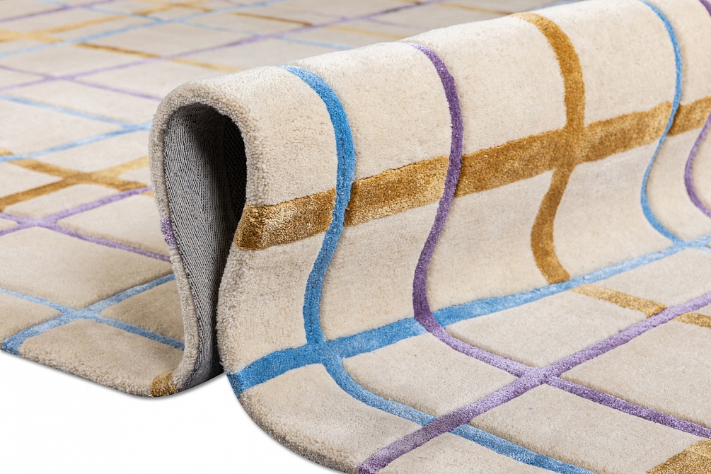 Индийский ковер из шерсти, арт-шёлка и хлопка «Art de Vivre by DETALI» design Elizaveta Popova «SANDBOX»