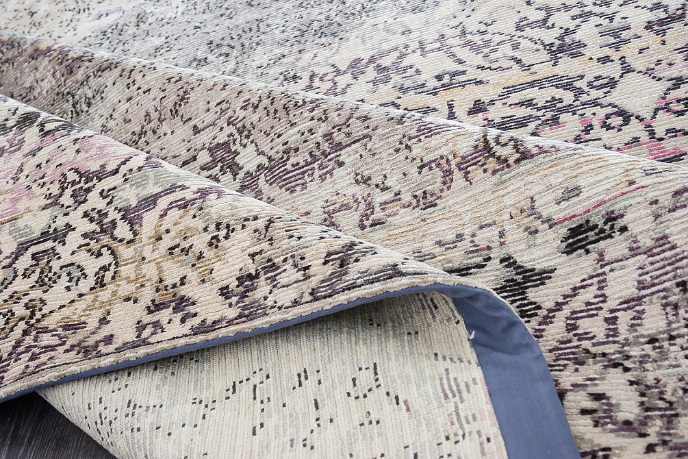 Непальский ковёр из шерсти и шёлка «ART COLLECTION» BUTTERFLY GREY(CX3386)