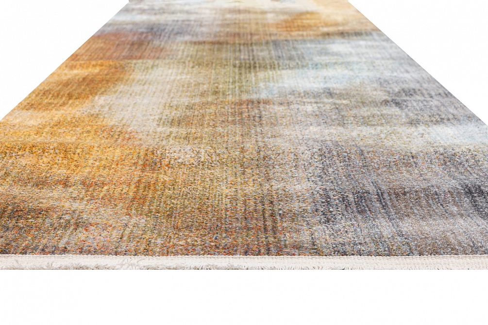 Турецкий ковер из полиэфирного шёлка «MYSTIC» 1146A-GREY-BLUE(Runner)