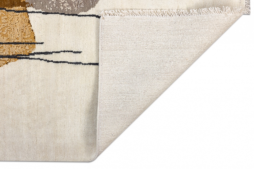 Индийский ковер из шерсти и шёлка «HOLLYWOOD ART» CE6626-IVORY