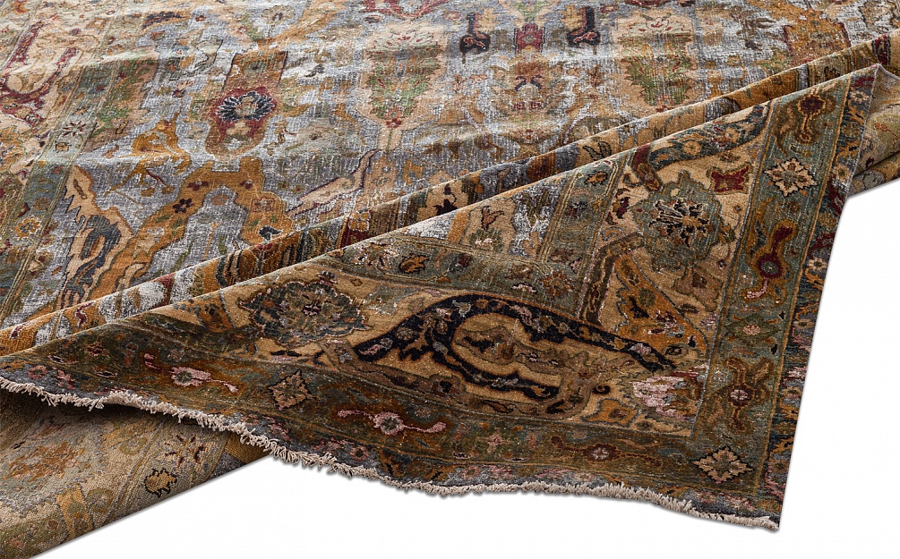 Индийский ковер из шерсти «ZIEGLER VINTAGE» AC107-GRY-CRE