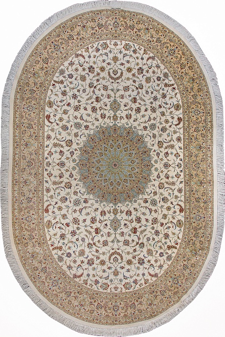 Иранский ковер из шёлка «QUM MM IR» 13-27-IR(Oval) 1