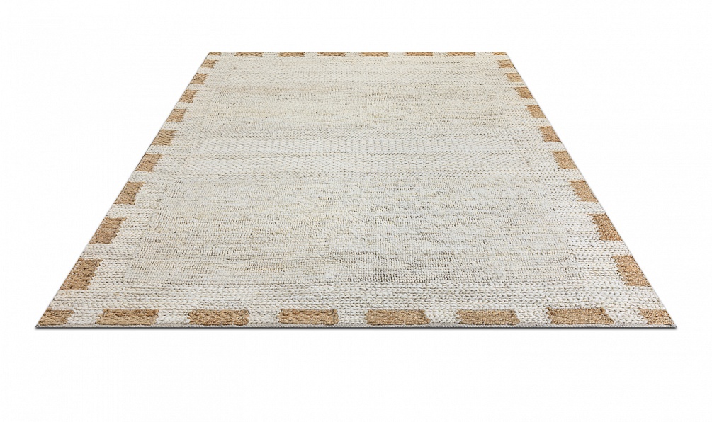 Индийский ковер из джута «JUTE MODERN» ZA581-N.WHITE