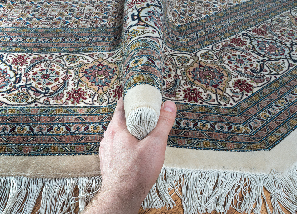 Иранский ковёр из шерсти и шёлка «TABRIZ MAHI» 801-4613-IR(8-гранник)