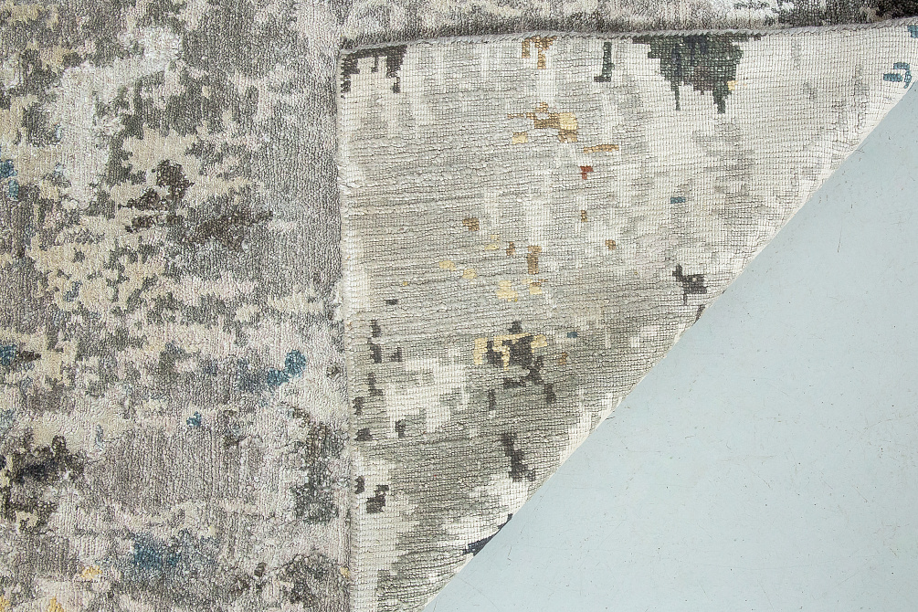 Индийский ковёр из арт-шёлка «STORM» FR3400-GRY-SIL