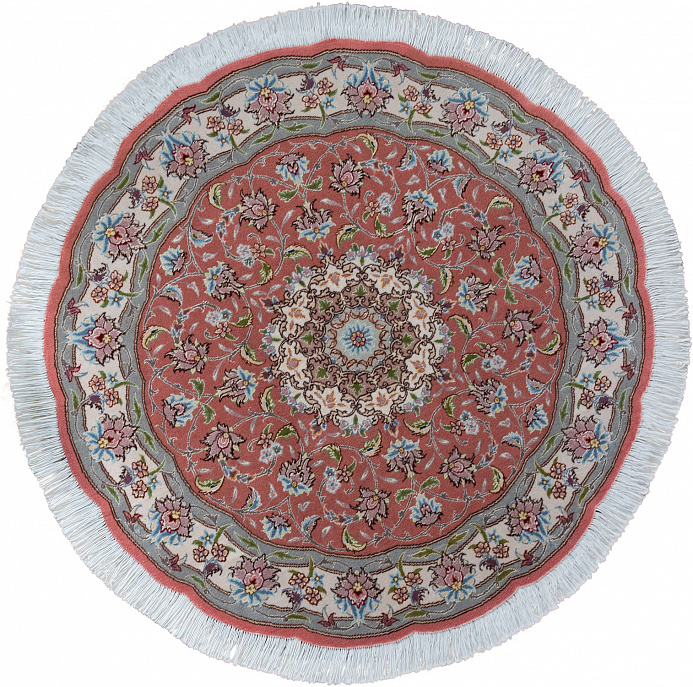 Иранский ковер из шерсти и шёлка «TABRIZ IR» 8-475-IR(Round)