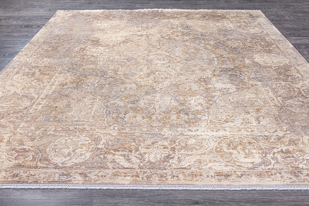 Индийский ковёр из шерсти и шёлка «WEST HOLLYWOOD» AN1605-BGE