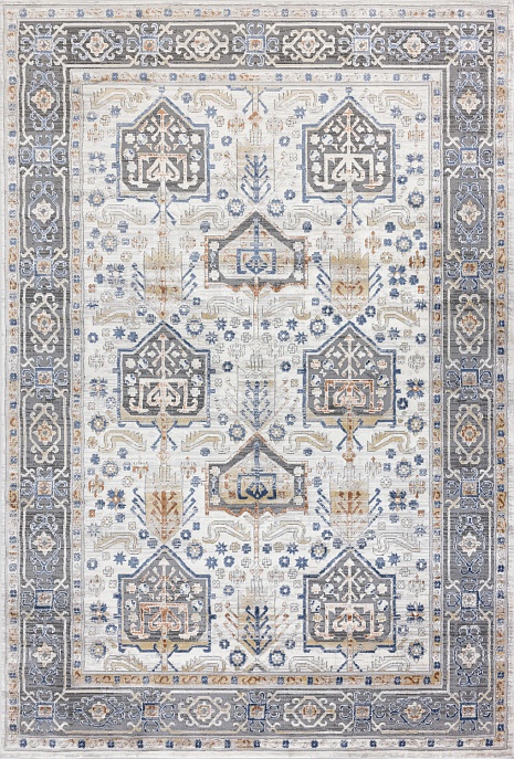 Турецкий ковер из полиэстера и полипропилена «ALAMO» 31850A-CRE-GRY