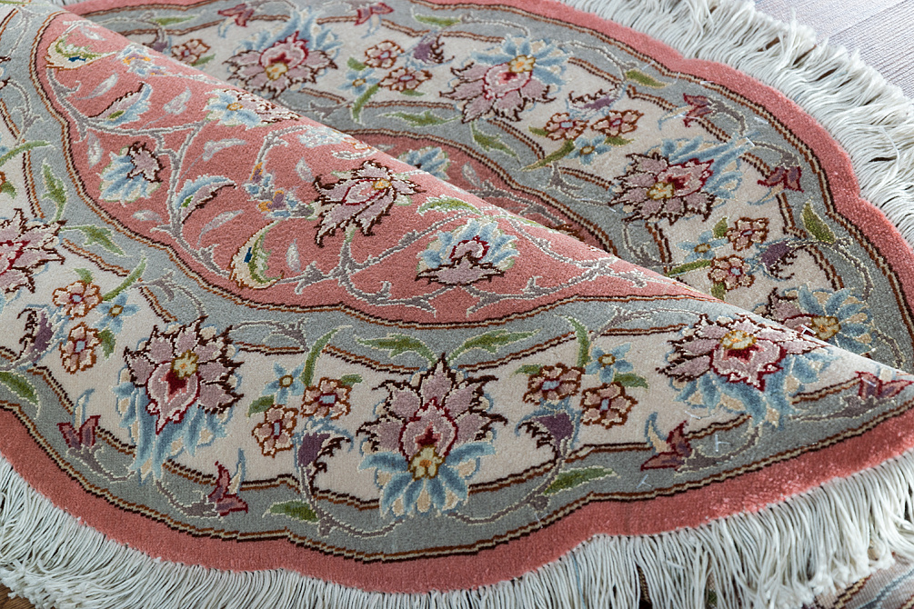 Иранский ковёр из шерсти и шёлка «TABRIZ IR» 8-475-IR(Round)