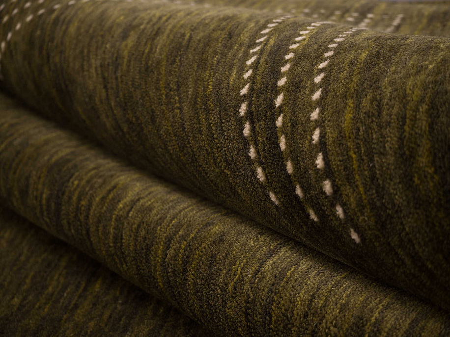 Индийский ковёр из шерсти «LOURIBUFF» 201224-GREEN