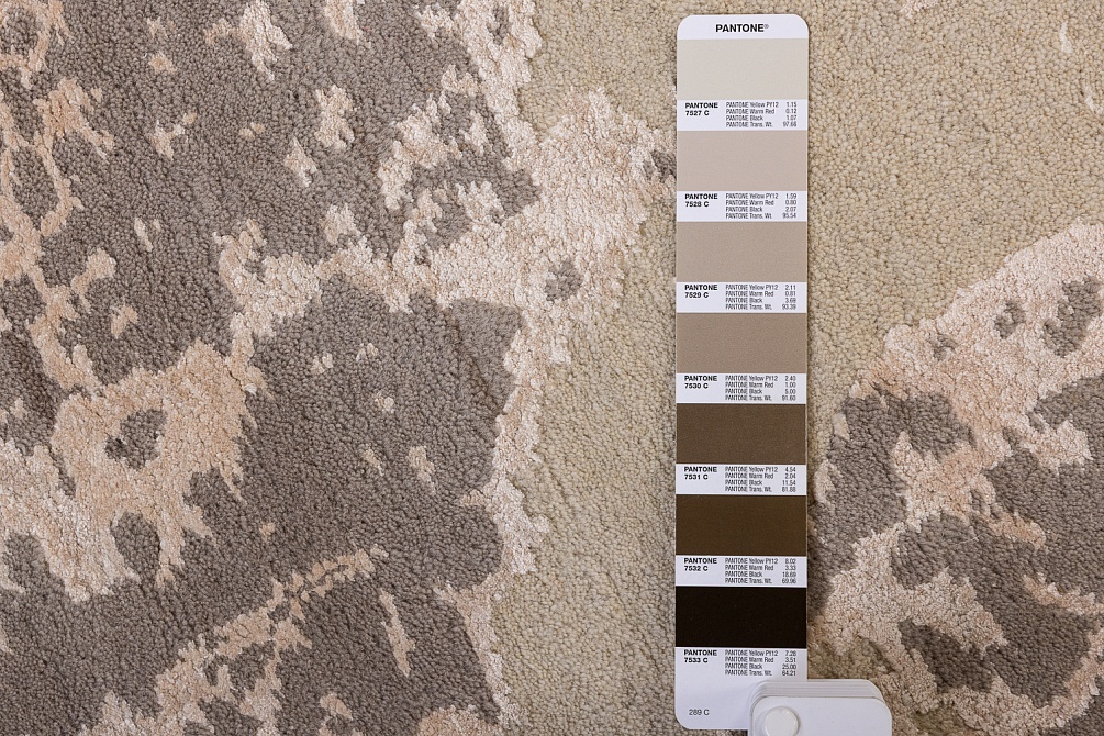 Индийский ковер из шерсти и бамбукового шёлка «VELVET MIRAGE» CONTINENT(Round)