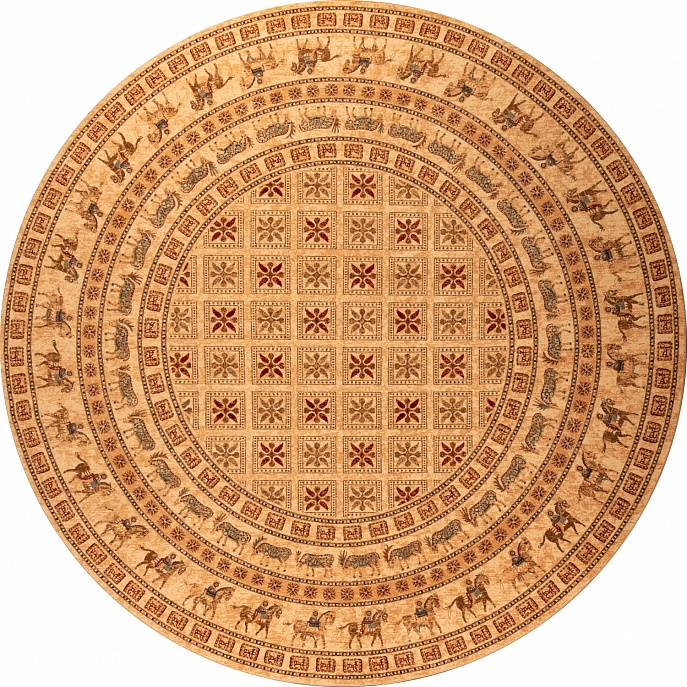 Бельгийский ковер из шерсти «KASHQAI» 4301-100(Round) 1