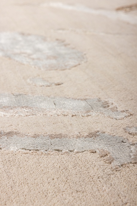 Индийский ковер из шерсти, бамбукового шёлка и хлопка «CHAOS THEORY» ESK434-AWHITE-CGREY 7