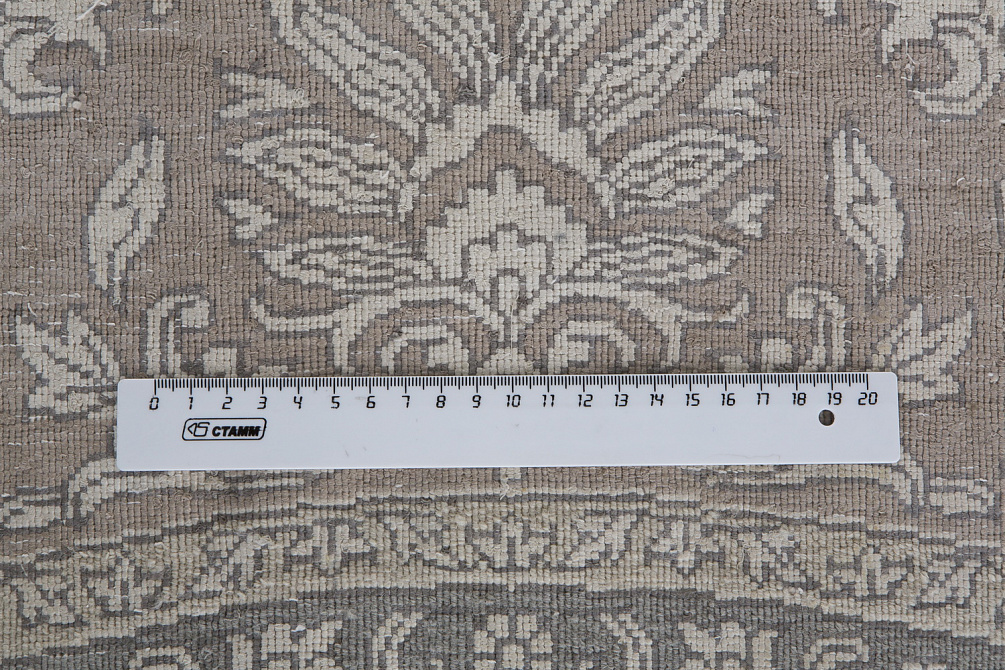 Индийский ковёр из шерсти и арт-шёлка «AGRA R» RO131-CRE-BEI(REIN-1)(Oval)